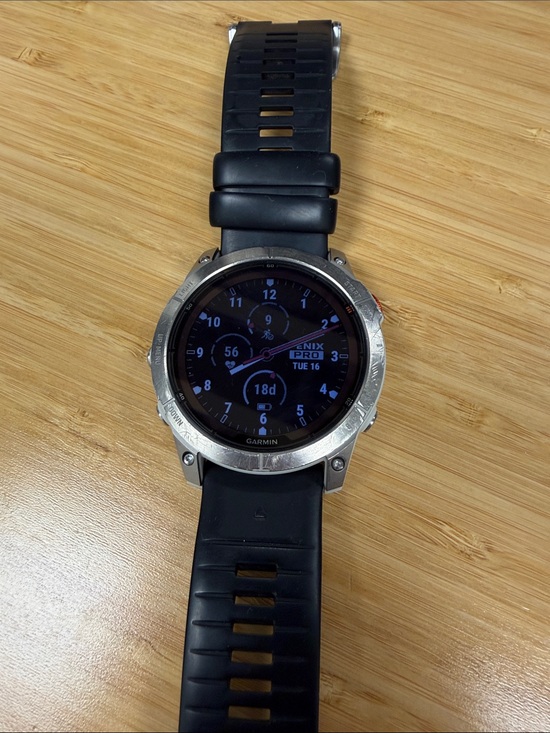 garmin Other - garmin Fenix 7X Pro Smartwatch - Black Band with Silver Bezel